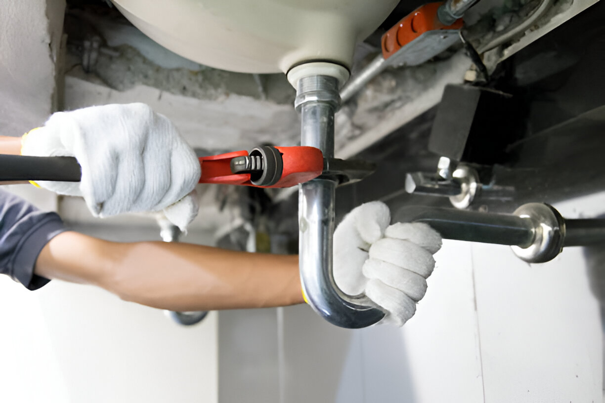 Licensed plumber repairing pipe in Sydney’s Eastern Suburbs