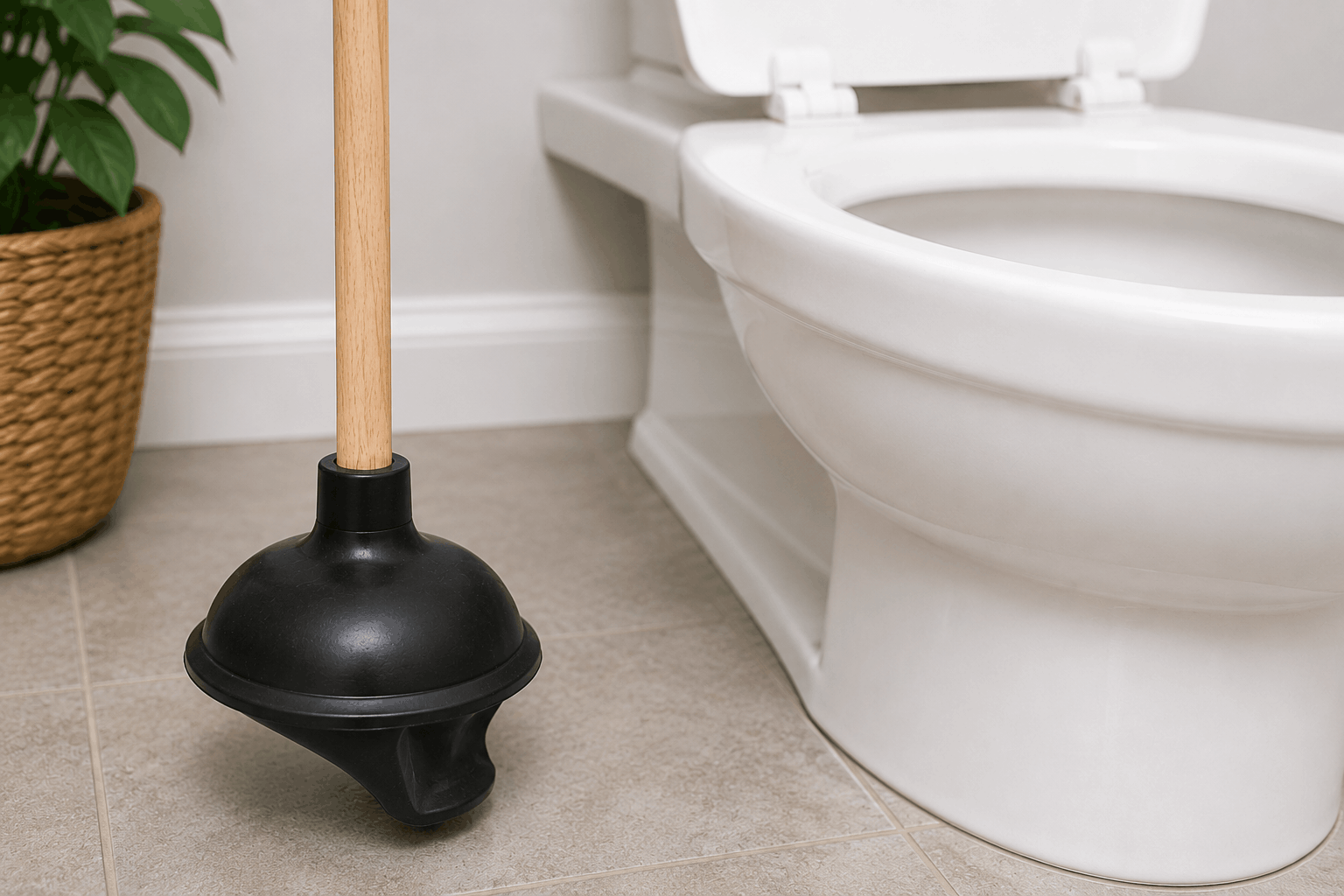 The best type of flange plunger for effective DIY toilet unblocking