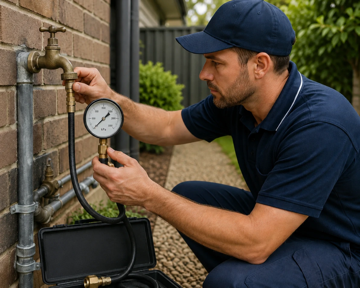 Routine exterior plumbing maintenance to prevent a burst pipe outdoors
