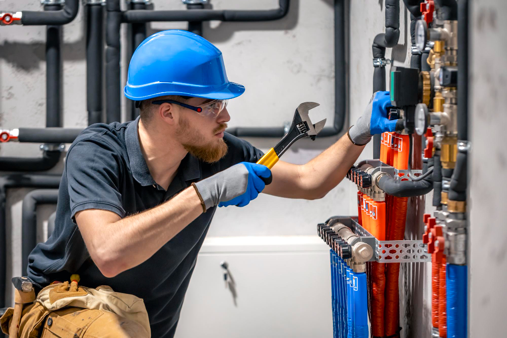Licensed plumber performing gas line repair in Sydney home