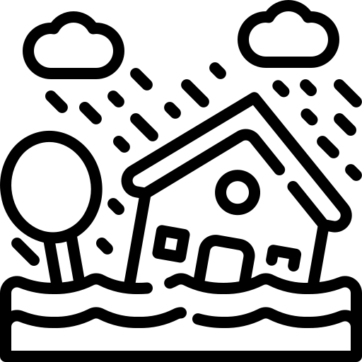 flooded house icon