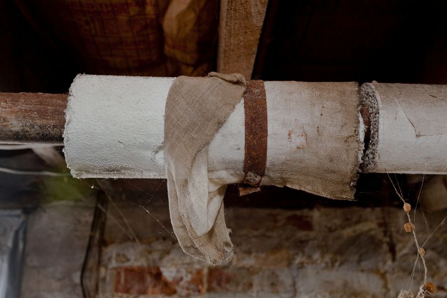 Asbestos in plumbing found in an older Sydney home during a professional plumbing working