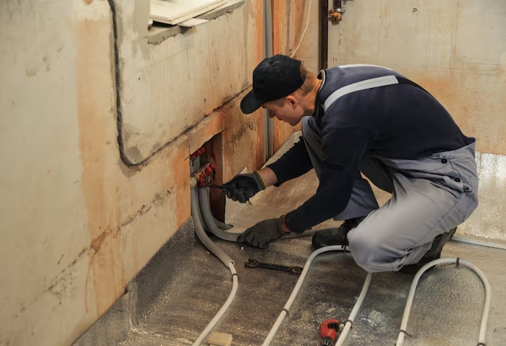 Leak detection under concrete slab using non-invasive technology in Darlington